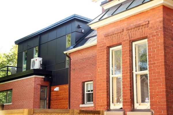 Black and cedar modern addition